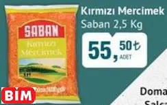 SABAN KIRMIZI MERCİMEK SABAN KIRMIZI MERCİMEK